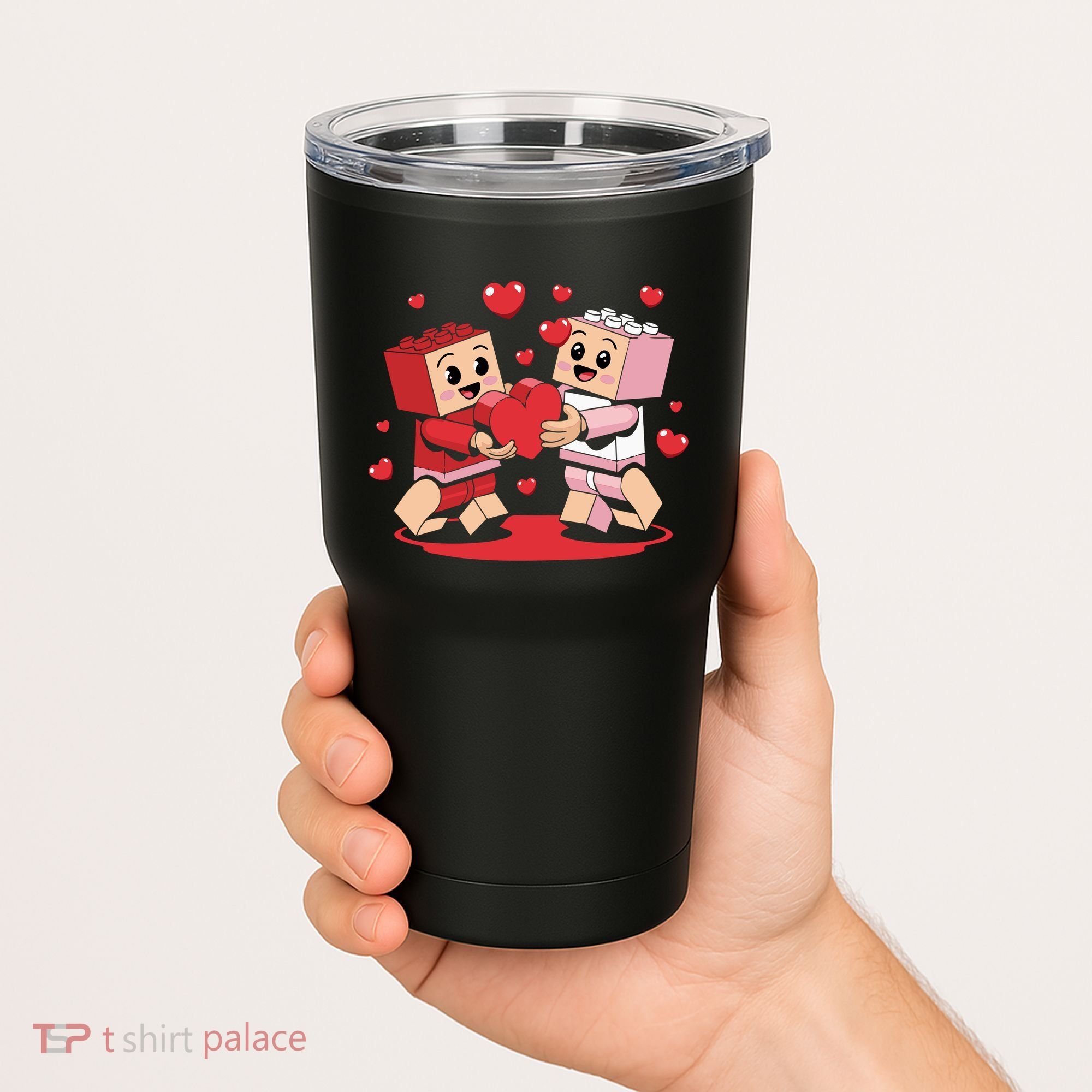 Master Builder Block Brick Building Couple Valentines Day Tumbler