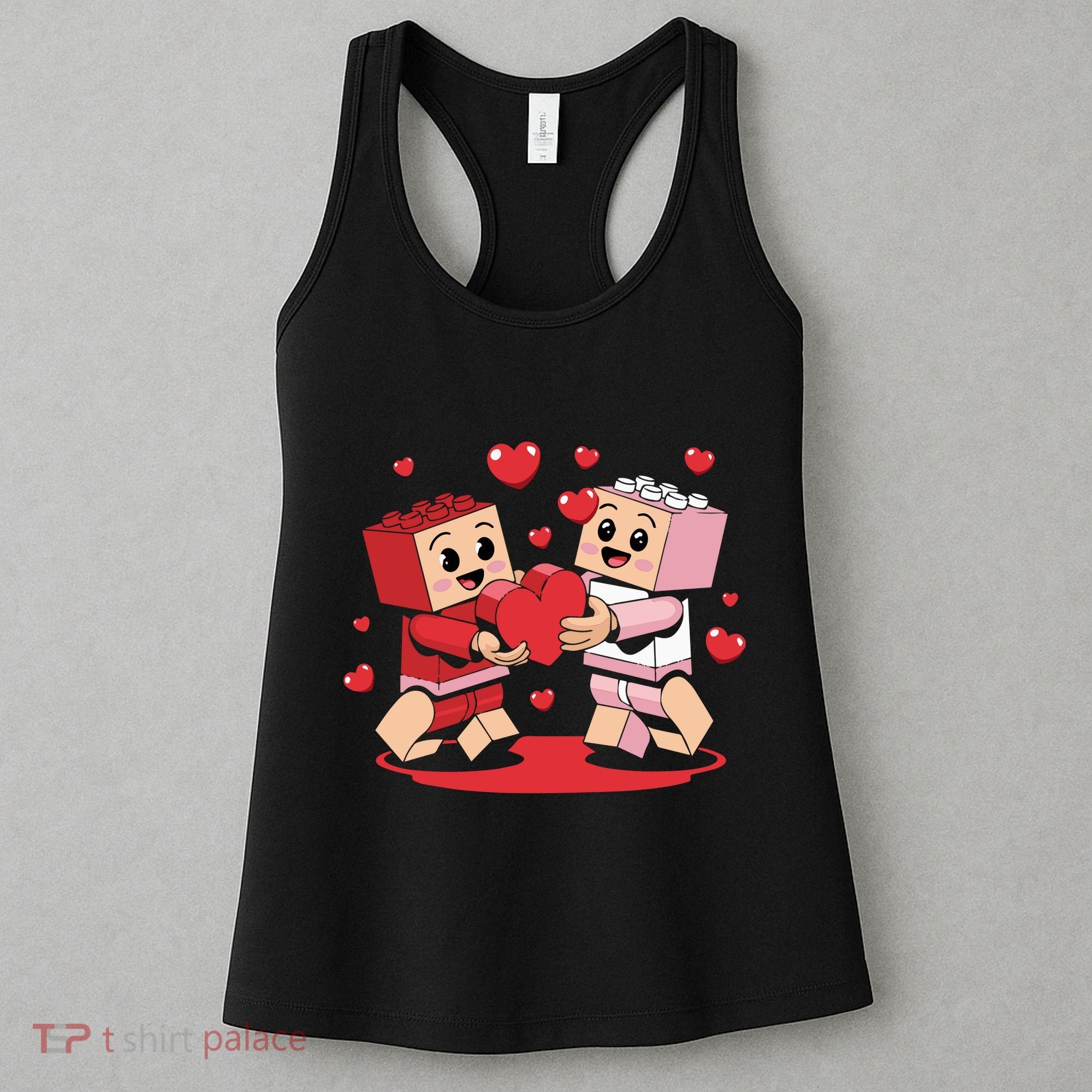 Master Builder Block Brick Building Couple Valentines Day Women's Tank Top