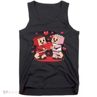Master Builder Block Brick Building Couple Valentines Day Tank Top thumb 0