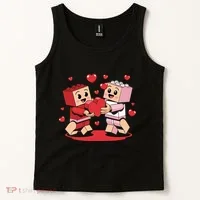 Master Builder Block Brick Building Couple Valentines Day Tank Top thumb 2