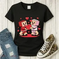 Master Builder Block Brick Building Couple Valentines Day Women's T-Shirt thumb 3