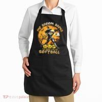 My Broom Broke So Now I Play Softball Baseball Halloween Apron thumb 2