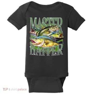 Master Baiter Bass Fishing Baby Bodysuit