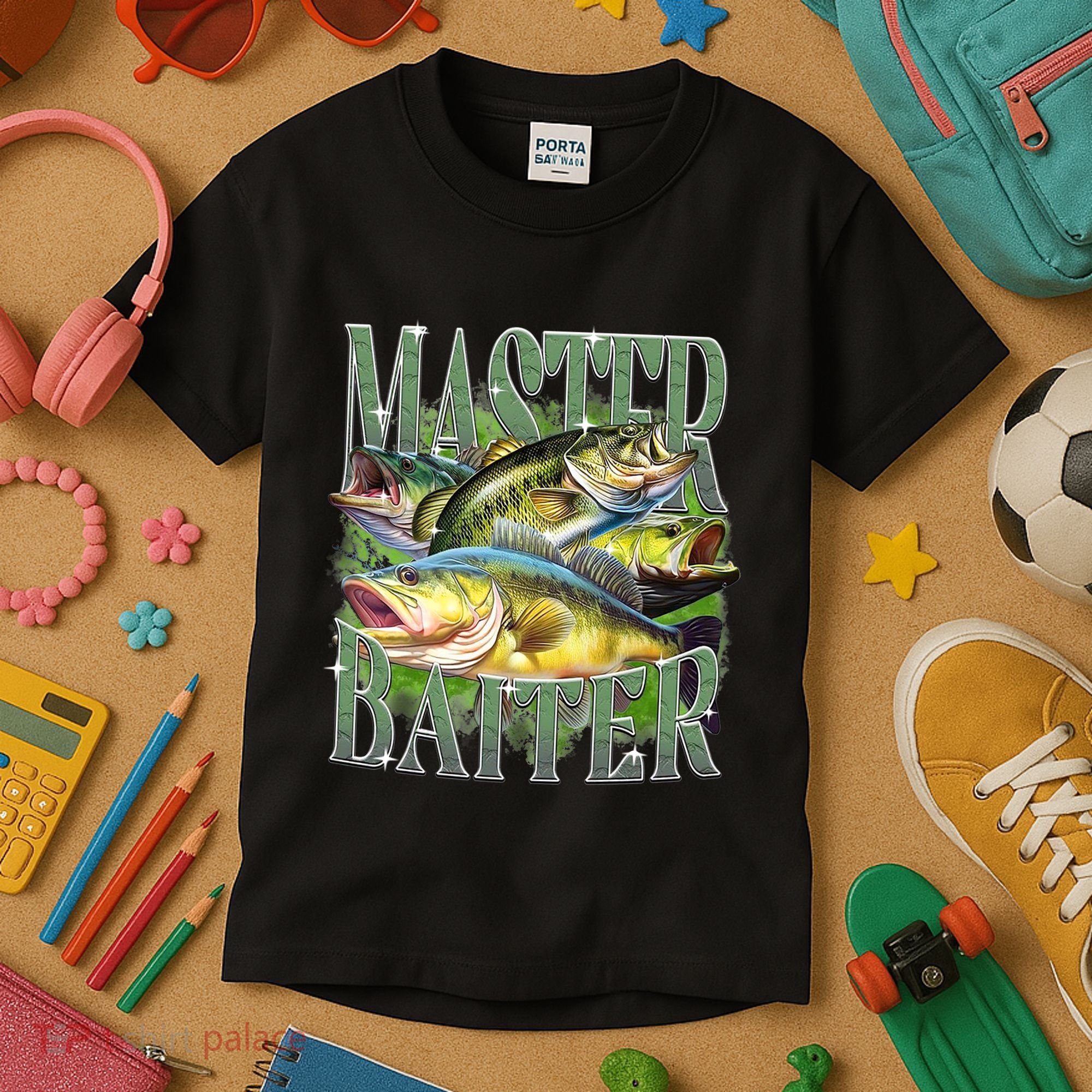Master Baiter Bass Fishing Kids T-Shirt