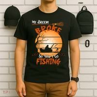 My Broom Broke So Now I Go Fishing T-Shirt thumb 6