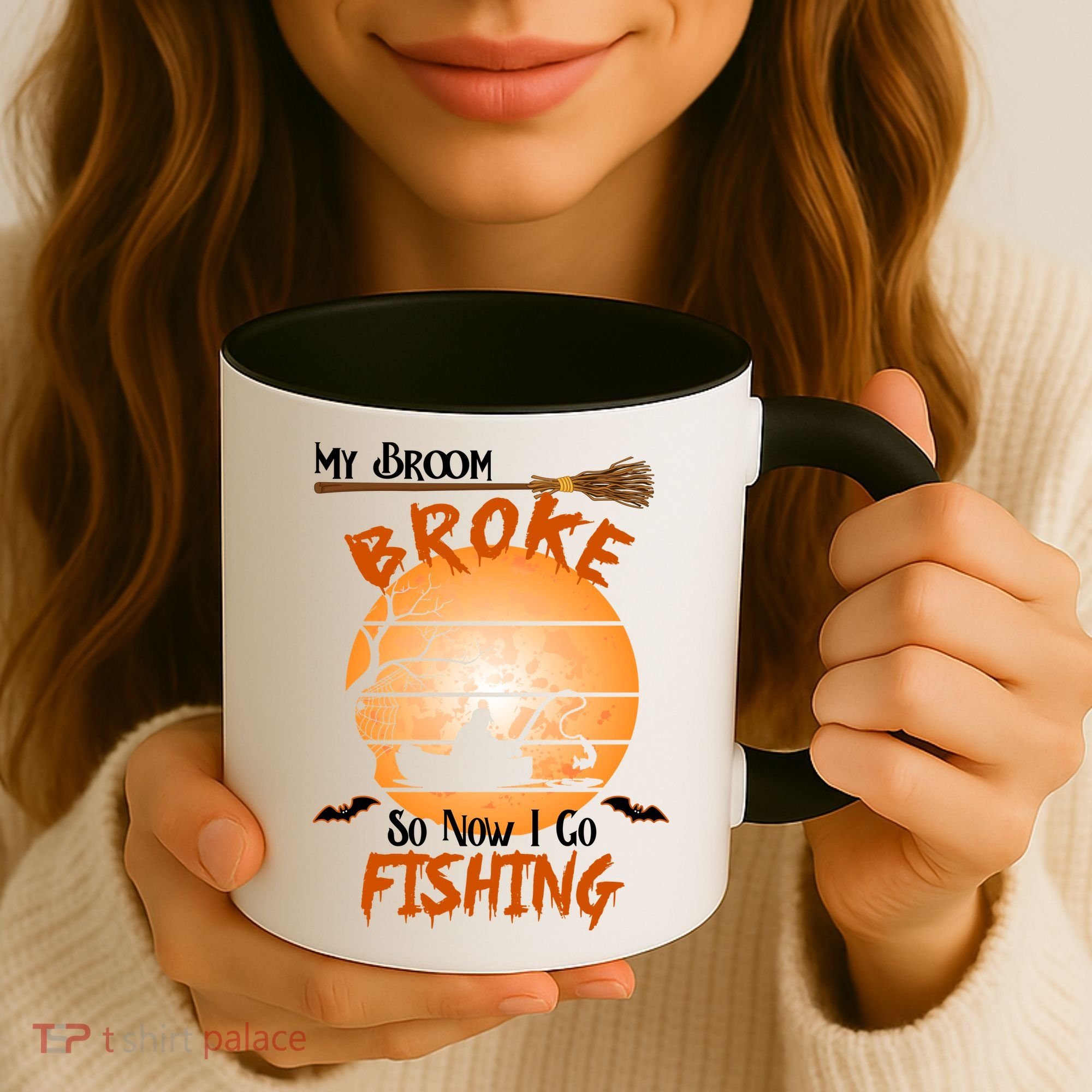 My Broom Broke So Now I Go Fishing Coffee Mug