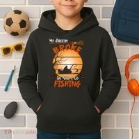 My Broom Broke So Now I Go Fishing Kids Hoodie thumb 2