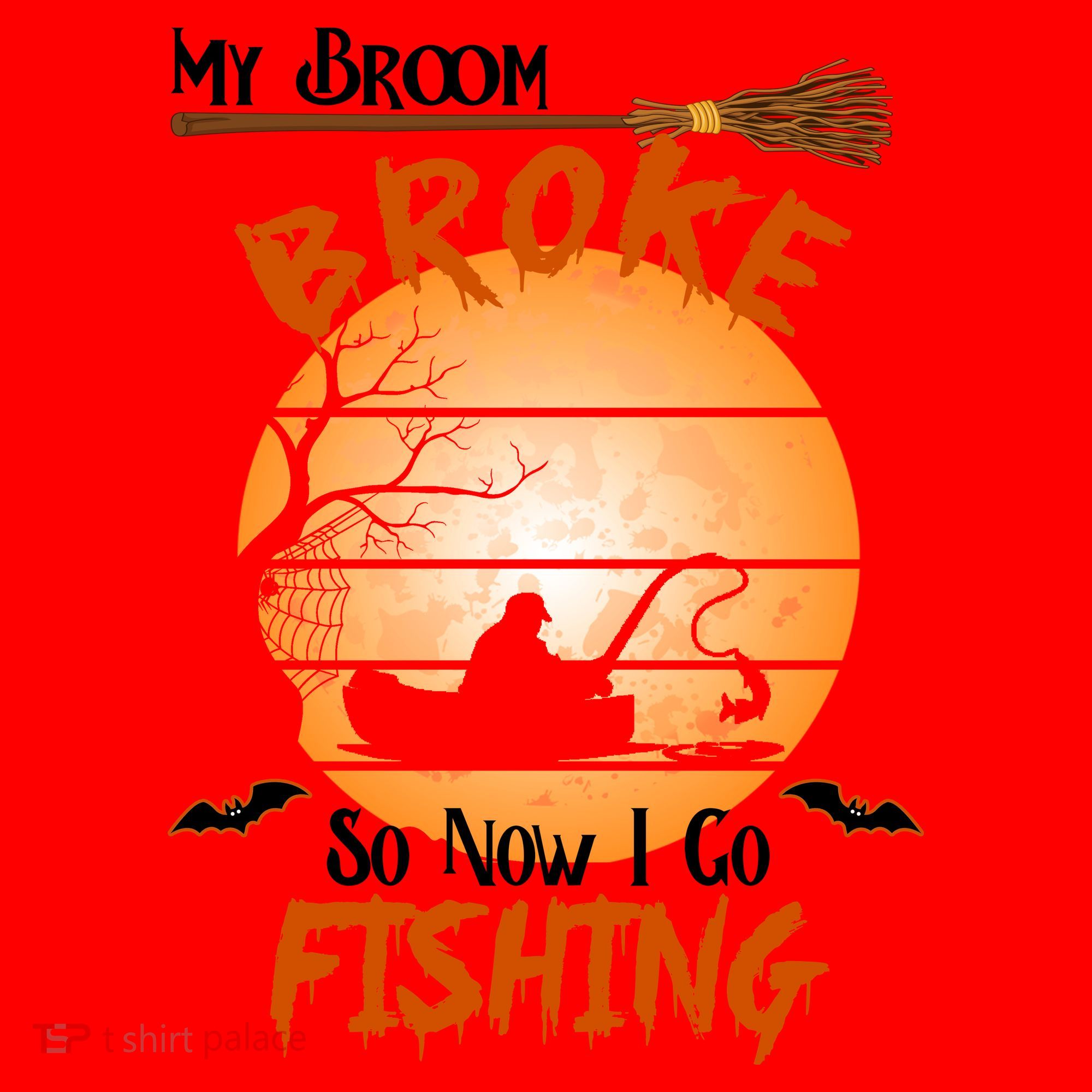 My Broom Broke So Now I Go Fishing Santa Hat