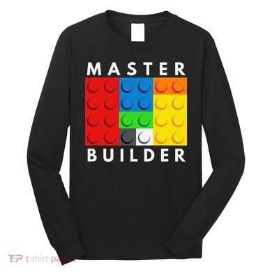 Master Builder Building Blocks Brick Builders Toys Present Long Sleeve Shirt