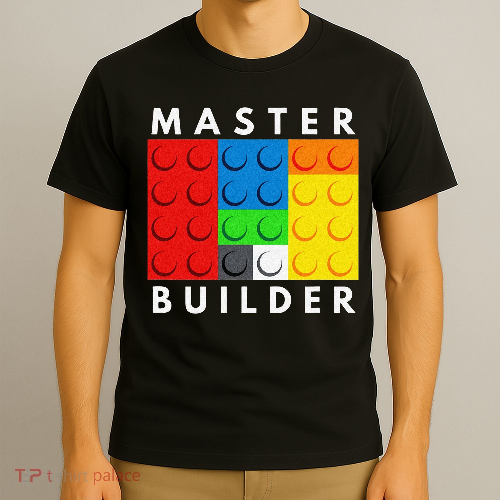 Master Builder Building Blocks Brick Builders Toys Present T-Shirt