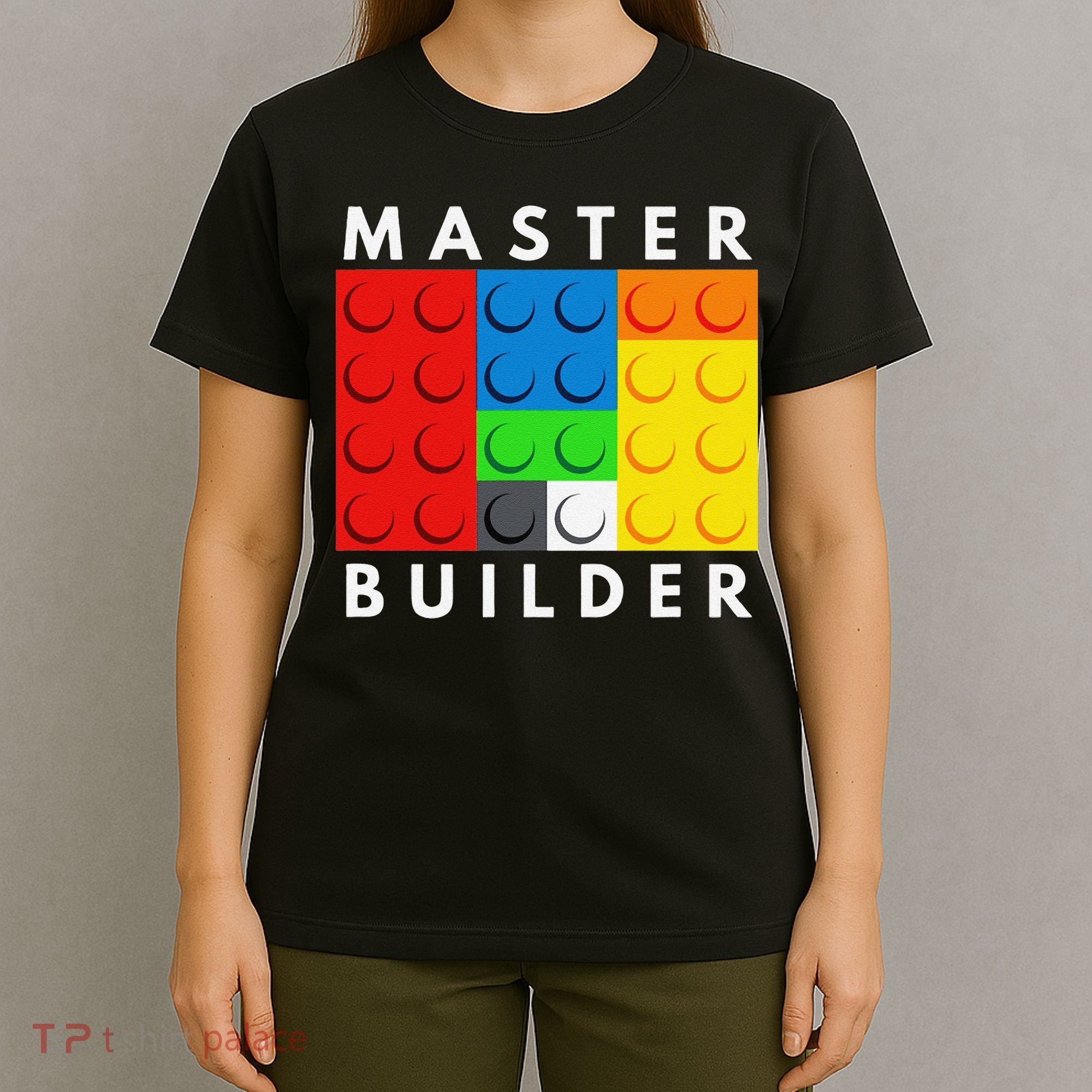 Master Builder Building Blocks Brick Builders Toys Present T-Shirt