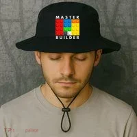 Master Builder Building Blocks Brick Builders Toys Present Bucket Hat thumb 2
