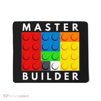 Master Builder Building Blocks Brick Builders Toys Present Mousepad