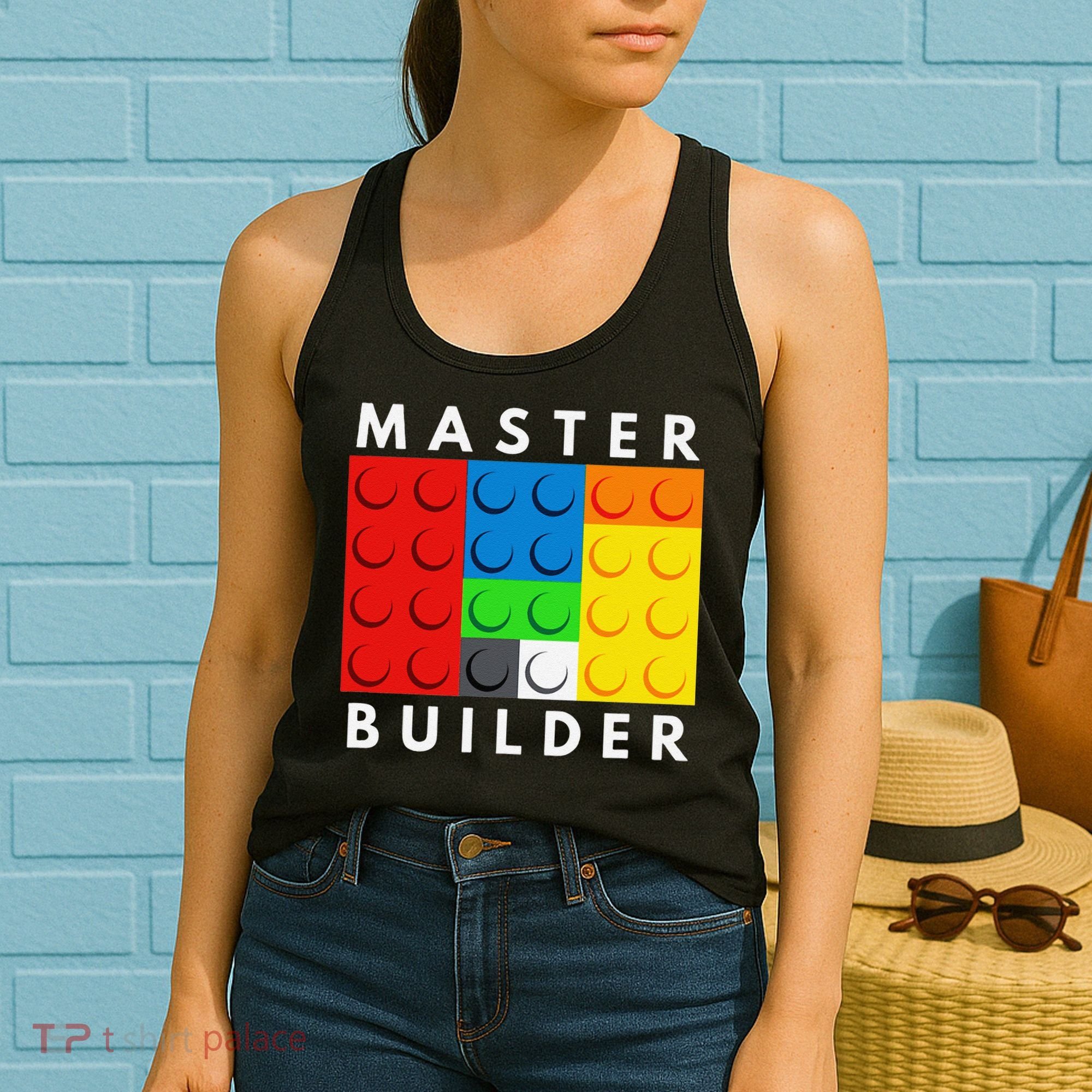 Master Builder Building Blocks Brick Builders Toys Present Women's Tank Top