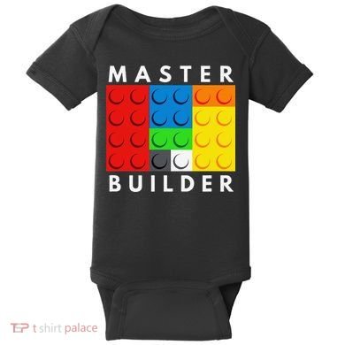 Master Builder Building Blocks Brick Builders Toys Present Baby Bodysuit