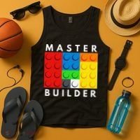 Master Builder Building Blocks Brick Builders Toys Present Tank Top thumb 4