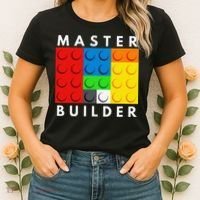 Master Builder Building Blocks Brick Builders Toys Present Women's T-Shirt thumb 2