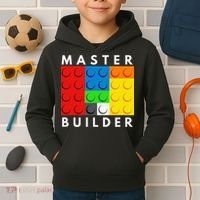 Master Builder Building Blocks Brick Builders Toys Present Kids Hoodie thumb 2