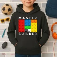 Master Builder Building Blocks Brick Builders Toys Present Kids Hoodie thumb 2