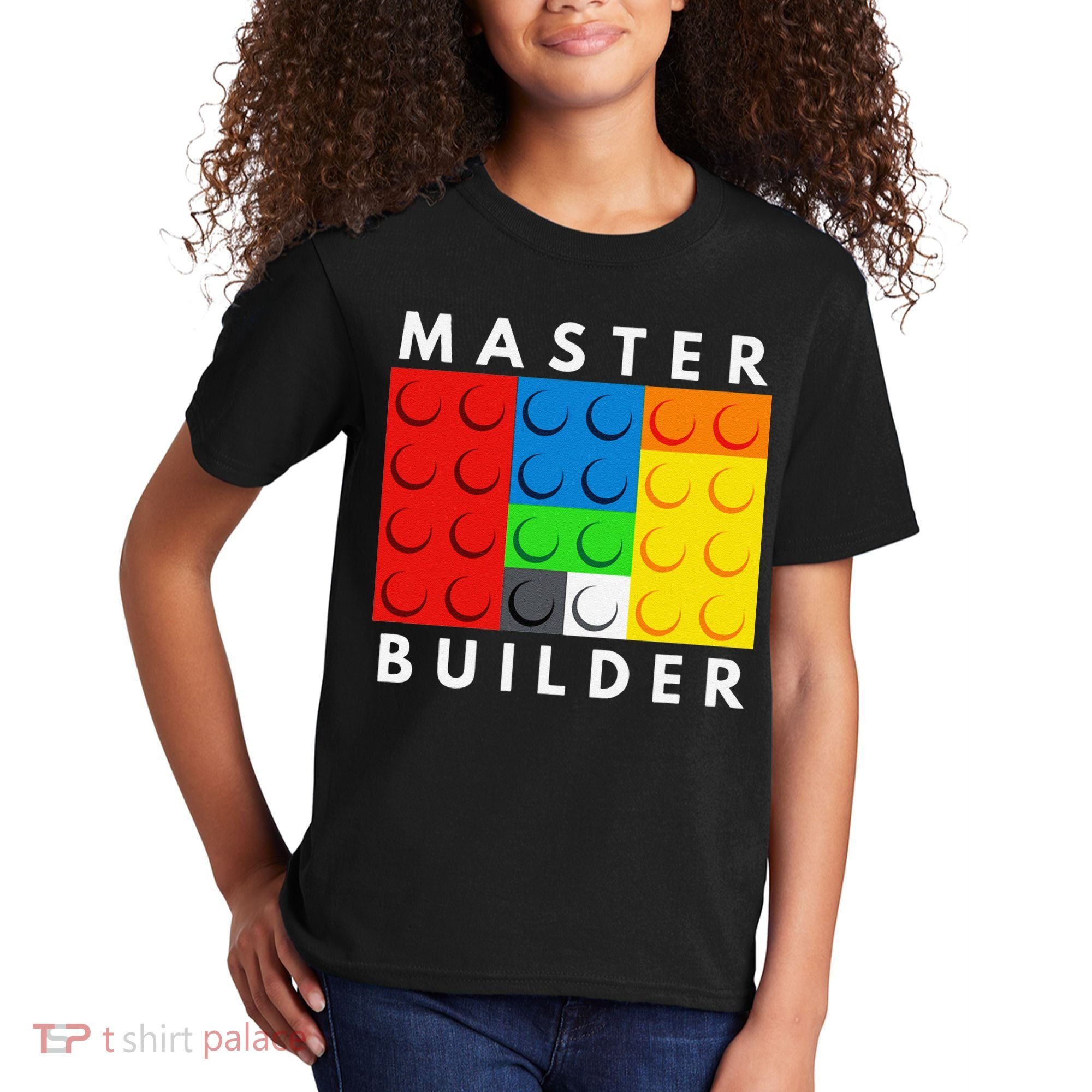 Master Builder Building Blocks Brick Builders Toys Present Kids T-Shirt