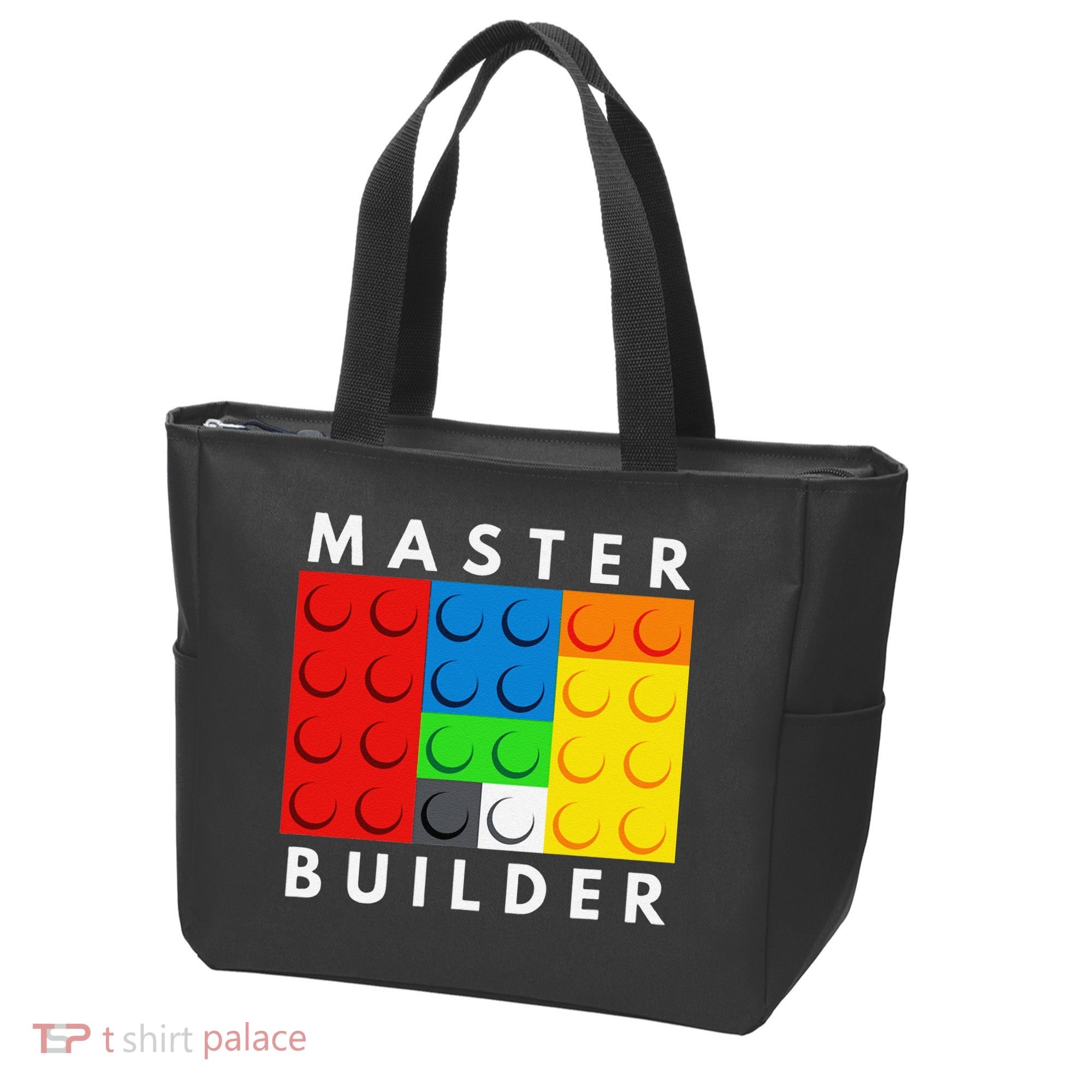 Master Builder Building Blocks Brick Builders Toys Present Tote Bag