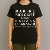 Marine Biologist Because Ocean Saver Funny Gift T-Shirt thumb 4