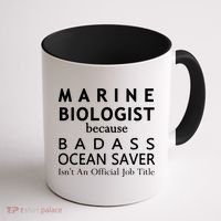 Marine Biologist Because Ocean Saver Funny Gift Coffee Mug thumb 1