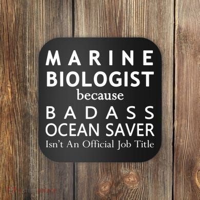 Marine Biologist Because Ocean Saver Funny Gift Coaster