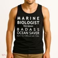Marine Biologist Because Ocean Saver Funny Gift Tank Top thumb 3