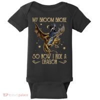 My Broom Broke So Now I Ride A Dragon Baby Bodysuit thumb 0