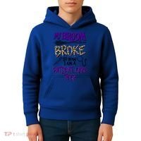 My Broom Broke So Now I Am A Patient Care Tech Great Gift Kids Hoodie thumb 4
