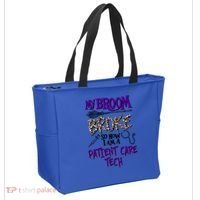 My Broom Broke So Now I Am A Patient Care Tech Great Gift Tote Bag thumb 2