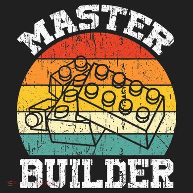 Master Builder Building Blocks Brick Toy Master Builder 7 Panel Mesh Trucker Snapback Hat
