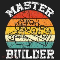 Master Builder Building Blocks Brick Toy Master Builder 7 Panel Mesh Trucker Snapback Hat thumb 2