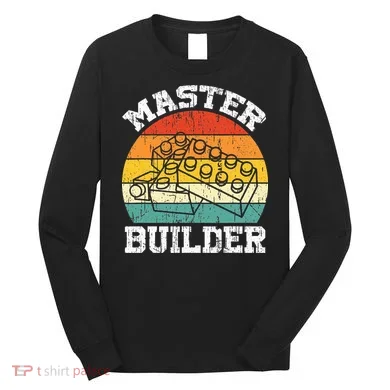 Master Builder Building Blocks Brick Toy Master Builder Long Sleeve Shirt
