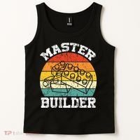 Master Builder Building Blocks Brick Toy Master Builder Tank Top thumb 2