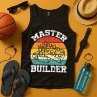Master Builder Building Blocks Brick Toy Master Builder Tank Top thumb 4