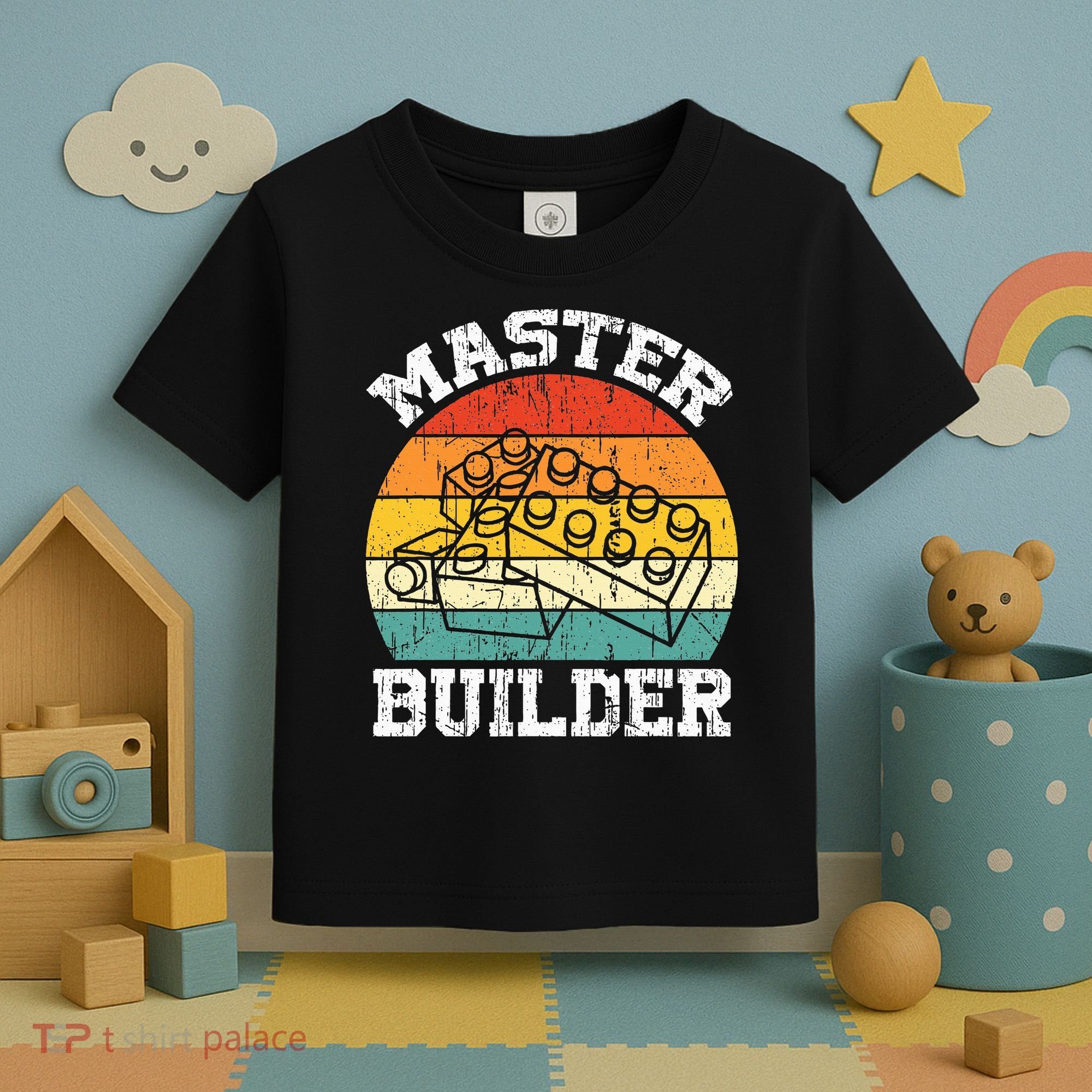 Master Builder Building Blocks Brick Toy Master Builder Toddler T-Shirt