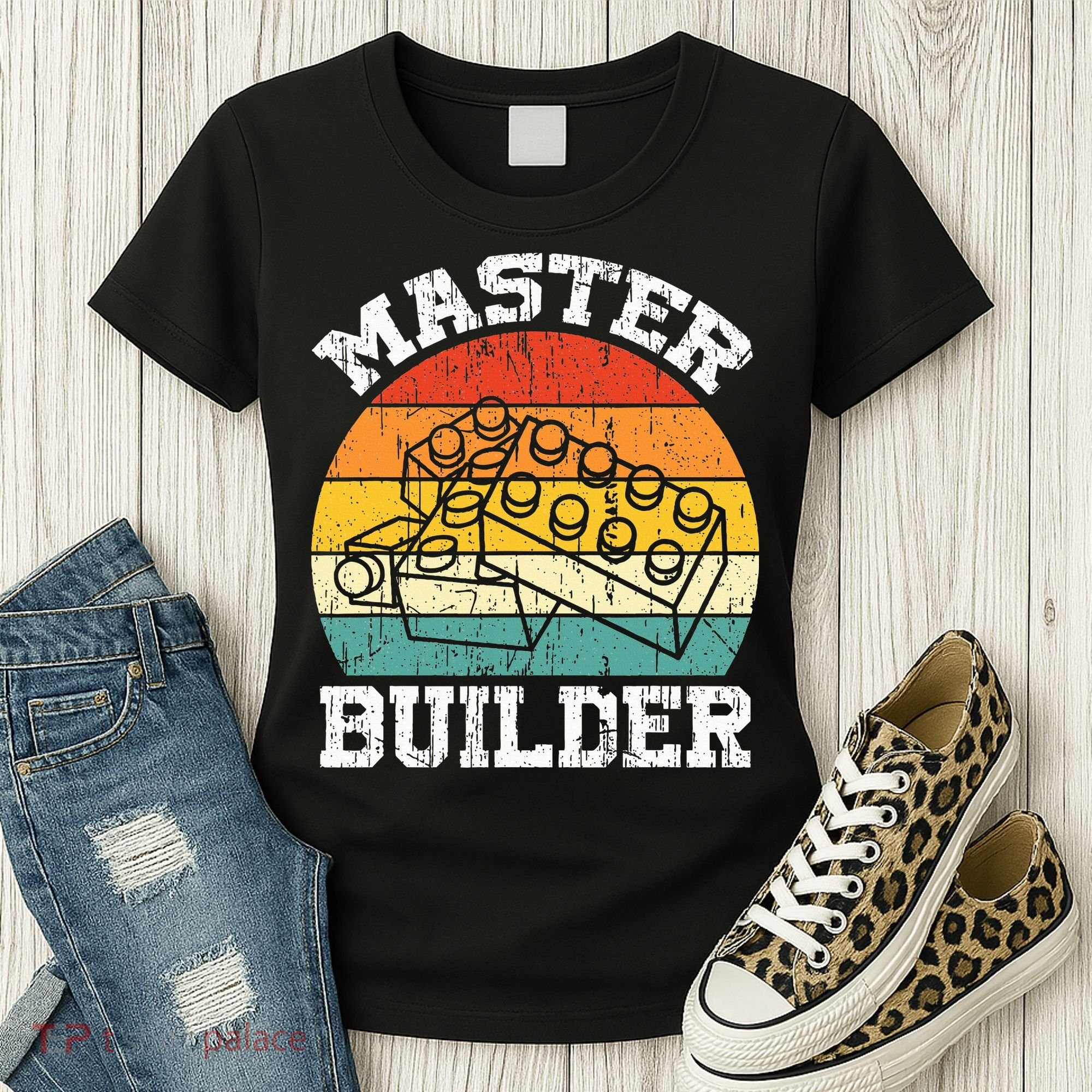Master Builder Building Blocks Brick Toy Master Builder Women's T-Shirt