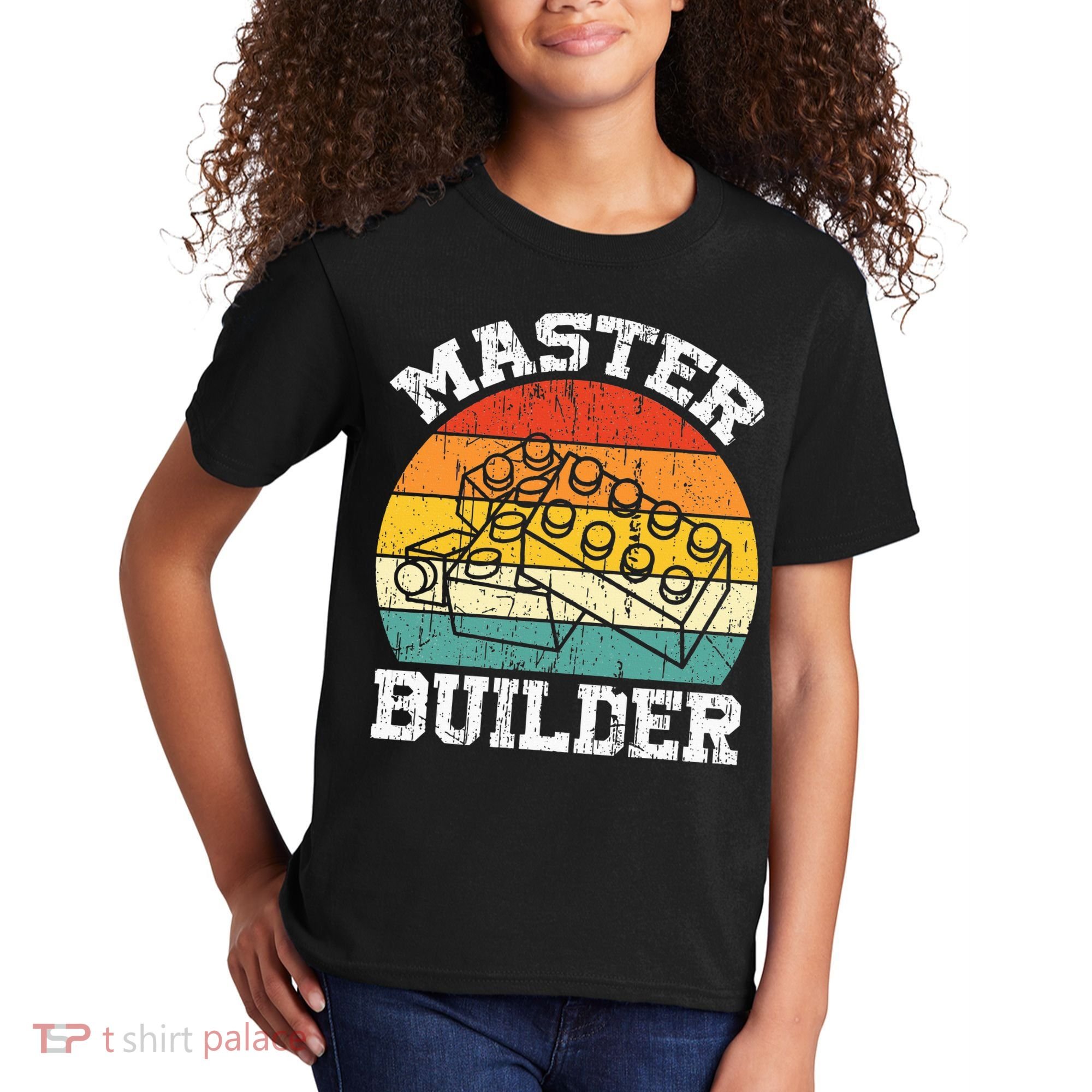 Master Builder Building Blocks Brick Toy Master Builder Kids T-Shirt