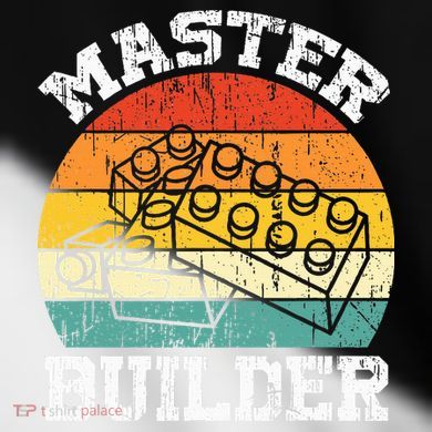 Master Builder Building Blocks Brick Toy Master Builder Toddler Fine Jersey T-Shirt