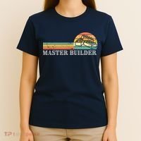 Master Builder Block Building Adults Birthday Gift T-Shirt thumb 4