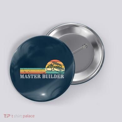 Master Builder Block Building Adults Birthday Gift Button
