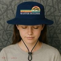 Master Builder Block Building Adults Birthday Gift Bucket Hat thumb 3