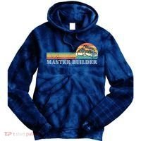 Master Builder Block Building Adults Birthday Gift Tie Dye Hoodie thumb 0