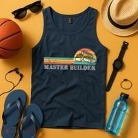 Master Builder Block Building Adults Birthday Gift Tank Top thumb 4