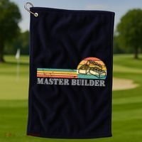 Master Builder Block Building Adults Birthday Gift Golf Towel thumb 1