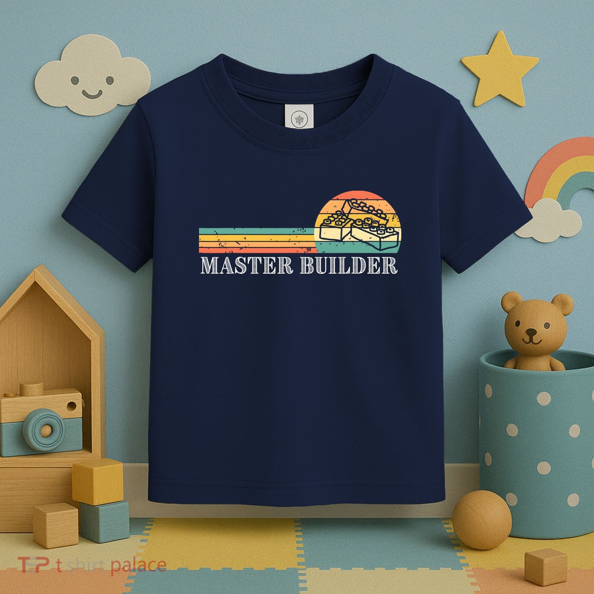 Master Builder Block Building Adults Birthday Gift Toddler T-Shirt