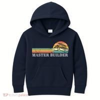 Master Builder Block Building Adults Birthday Gift Kids Hoodie thumb 0