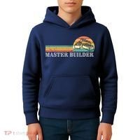 Master Builder Block Building Adults Birthday Gift Kids Hoodie thumb 4